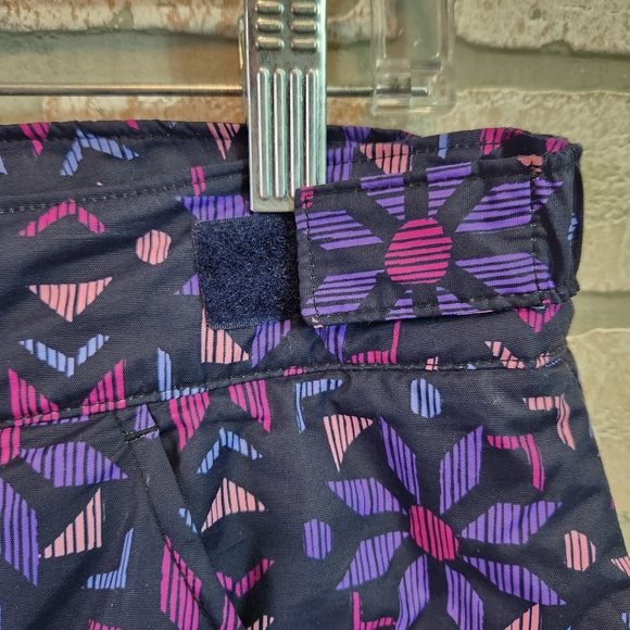 Columbia Big Girls Snowpants Black Pink Purple Aztec Print Size XL 18/20 - Picture 3 of 12